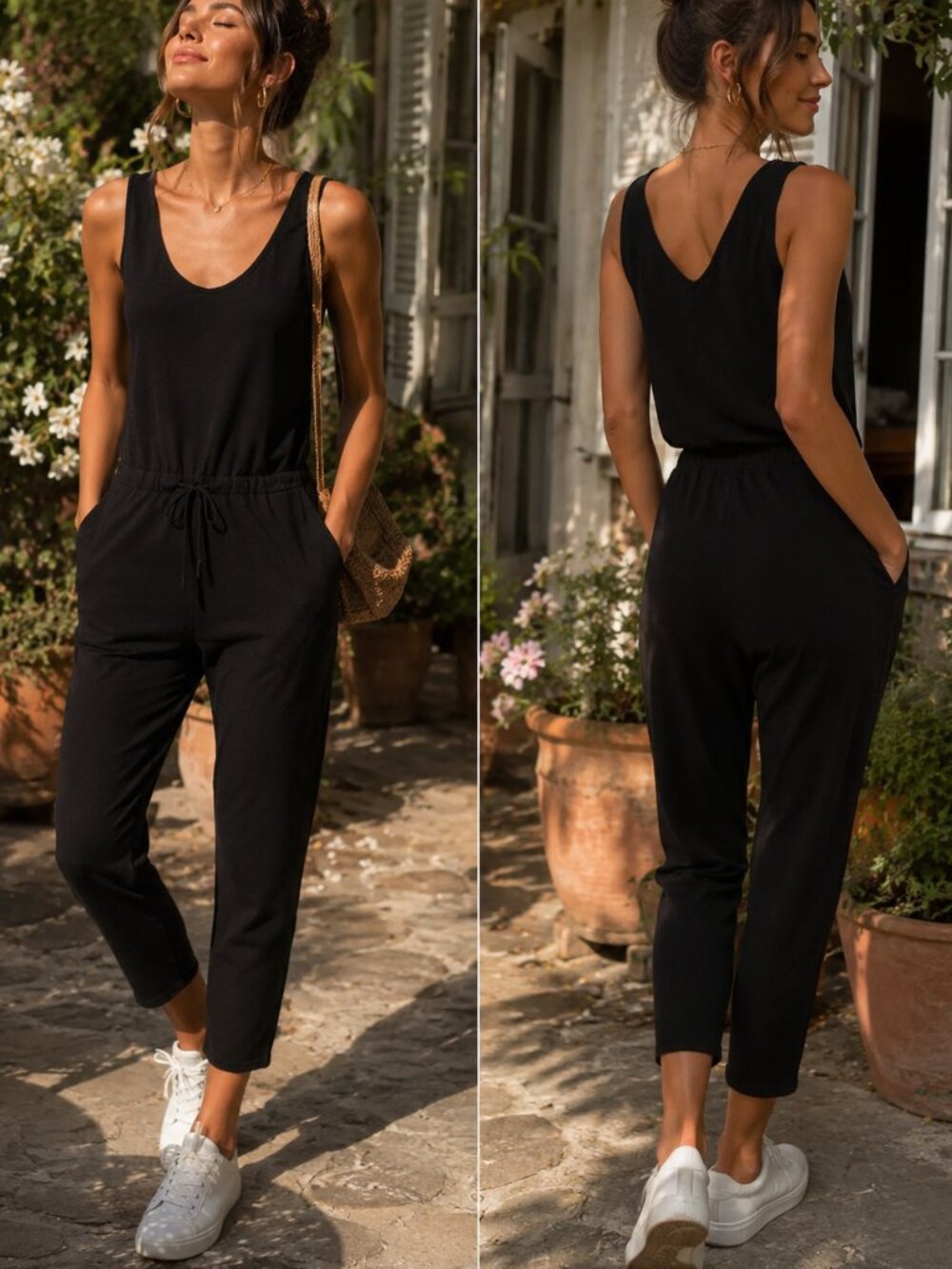 Frank & Eileen Tank Jumpsuit Black
